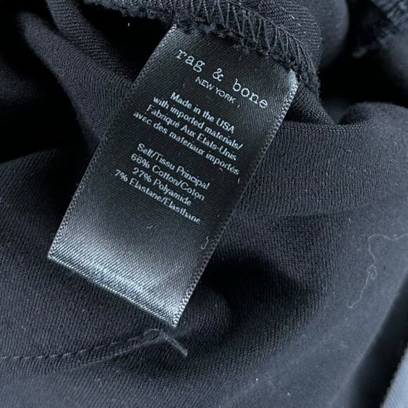 RAG & BONE Simone Ankle Zipper Stretch Trouser Pants Black Women's Size 2 Career - Picture 6 of 8